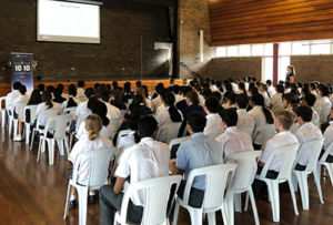 Students attending the 10:10 project